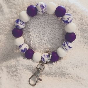 Silicone bead keychain